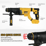DEWALT DCH263B 20V MAX Brushless SDS Plus Rotary Hammer 28mm 3.0J SHOCKS 3-Mode D-Handle Bare Tool