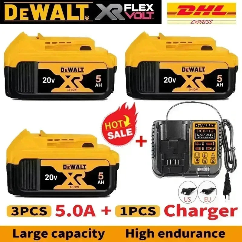 100% Original Dewalt 20V 9000mAh Power Tool Battery DCB206 DCB205 DCB200 DCF887 DCG405 DCD791 DCF922 DCF850 DCD805 Tool Battery