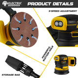 Electric Goddess Brushless Sander Disc 8000rpm For Dewalt 20V Battery Cordless Woodworking Sanding Putty Polishing Power Tool ﻿