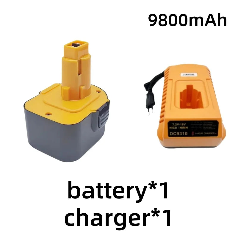 .12V 4800-9800mAh Tool Battery For Dewalt DE9074 DC9071 DE9037 DE9071 DE9075 DW9071 DW9074 DC727 DW9072 DC756 DC980 DC981 DW051.