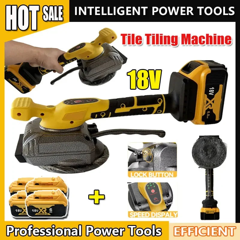 For Dewalt 18V Battery Tile Tiling Machine Cordless Tile Vibration Tool 5-SPEED Adjustable With Lock Design For Floor Tile Wall