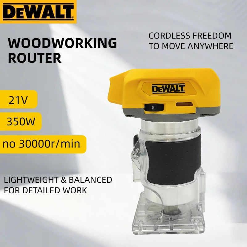 Dewalt 33000RPM Brushless Electric Trimmer, Cordless Woodworking Trimming Machine, Wood Router for Milling Engraving Slotting