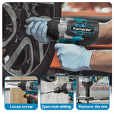 Kamolee 3100NM Wireless Charging High Torque Wrench 1/2 Inch Repair Electric Impact Wrench is compatible with Makita 18V battery