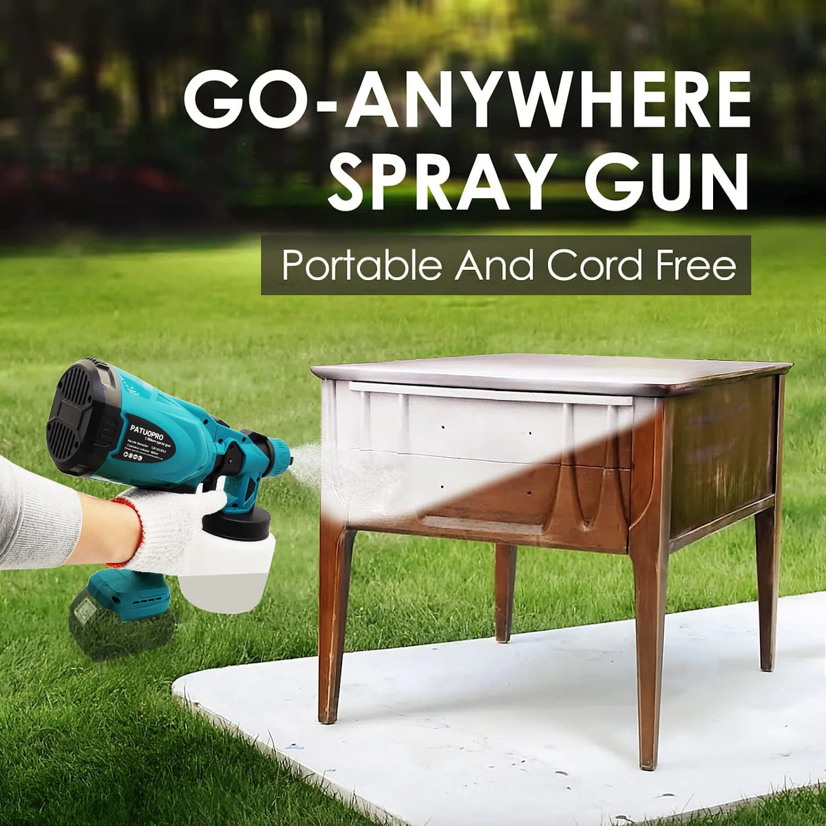 Electric Cordless Paint Sprayer Gun for Wood Fence Furniture Cabinets Walls Fit Makita 18v Battery (without Battery)