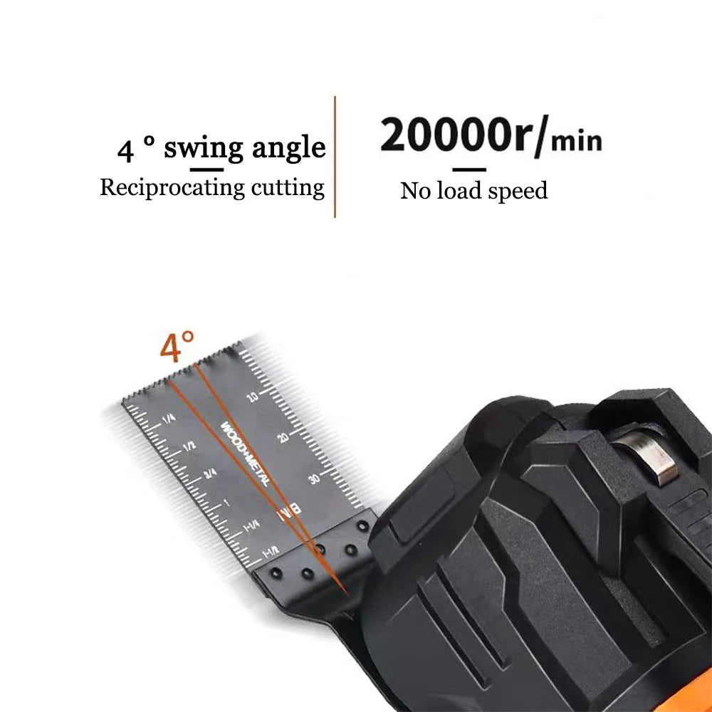 Oscillating Multi Function Tool Electric Saw With Trimmer /Shovel/Cutting Woodworking Speed Tool Fit Makita/Dewalt 18V Battery