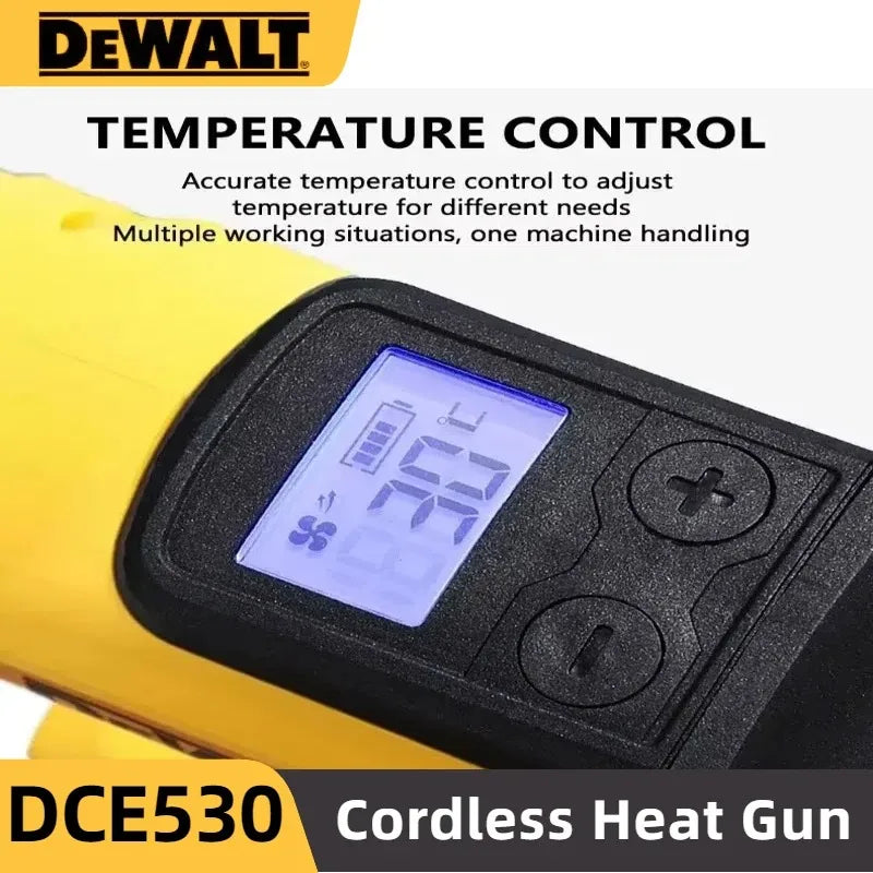 DEWALT DCE530 300W Cordless Heat Gun High Power Thermal Blower for Welding Heat Shrink Wrapping Compatible Tool