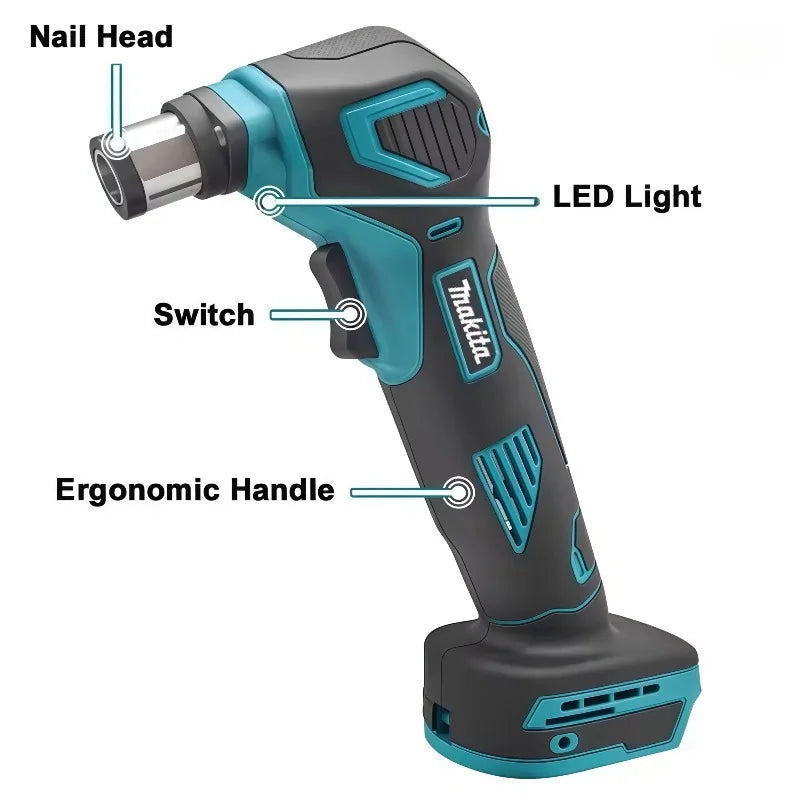 Makita Cordless Auto Hammer Palm Nailer Electric Nail Hammer 19000 RPM Rechargeable Handheld Power Tool For 18V Battery