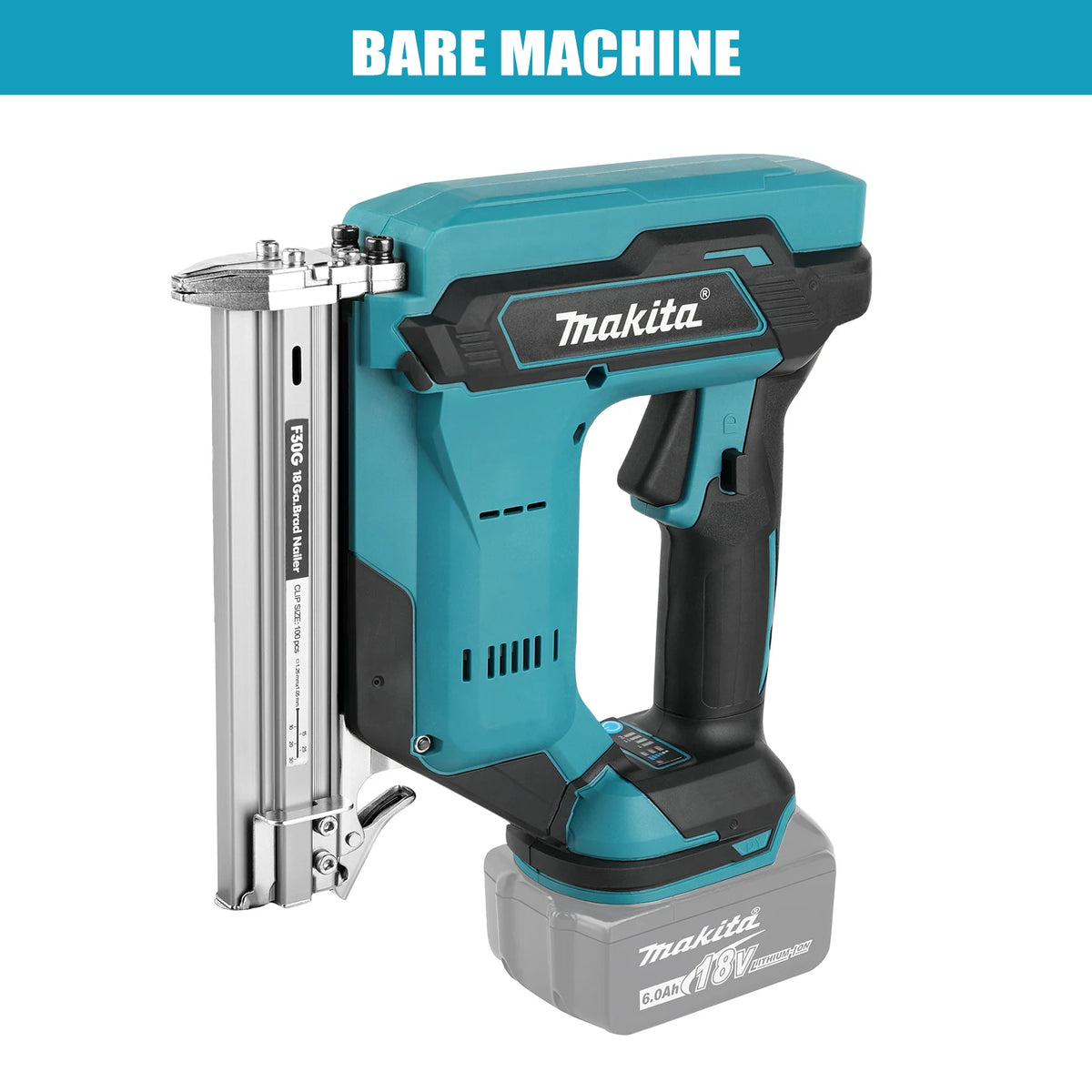 Makita F30 Old/New 18V Battery Brushless Cordless Brad Impact Nail Gun 10-30mm 18Ga Single/Burst Woodworking Too