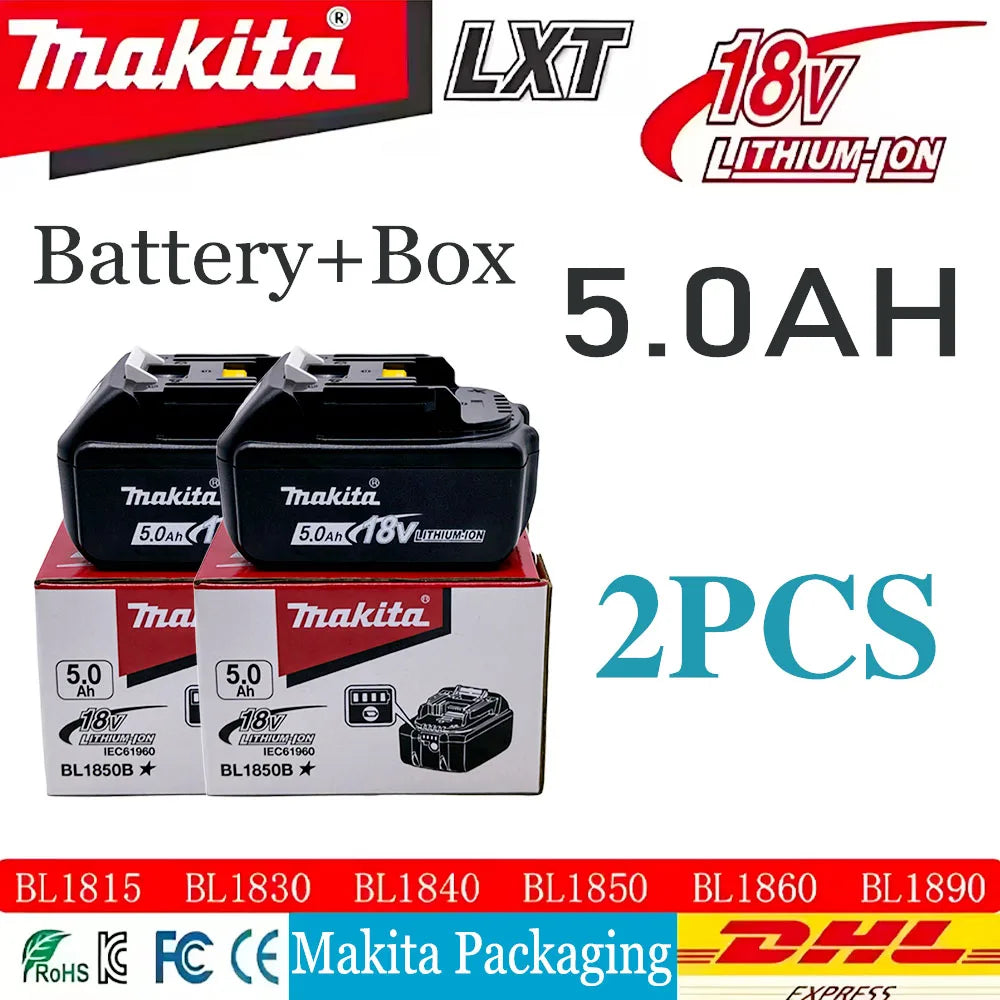 Li-ion Battery Original Makita 18V 6Ah/5Ah BL1860B BL1850B BL1850 BL1840 BL1860 BL1815 Replacement Lithium Battery