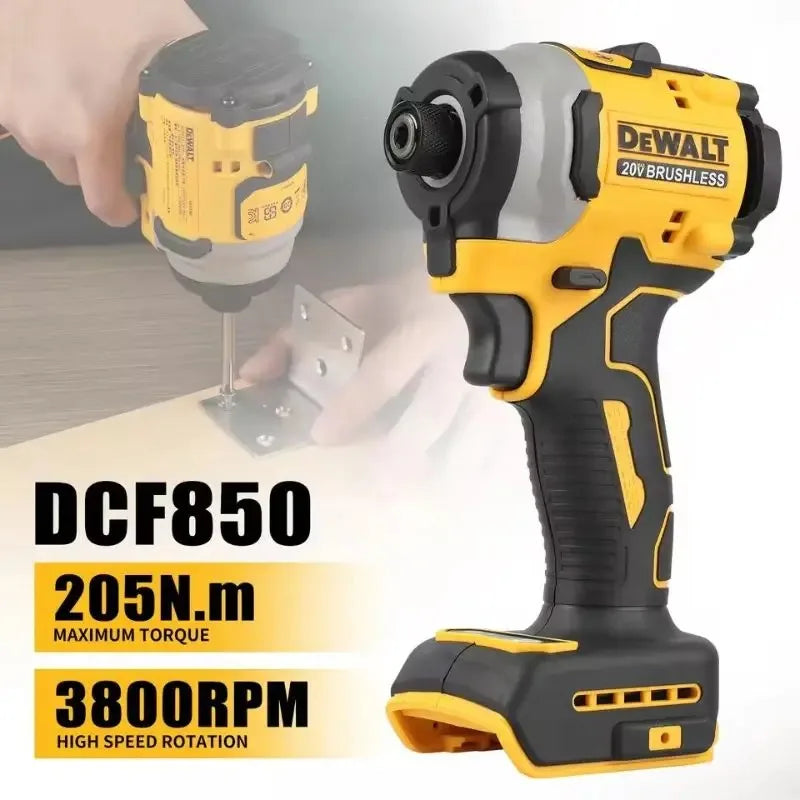 Dewalt DCF850 Wireless Electric Screwdriver Brushed Motor 1.1kg LED Suitable for Screw Removal Drilling And Other Tasks
