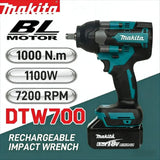 Makita DTW700 18V Cordless Impact Wrench Brushless Motor 700Nm 1000Nm Nut Busting 1/2 Inch 4 Speed with XPT and Auto Stop