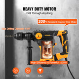 SucceBuy 1500W Rotary Hammer Drill Max Drilling 32mm 4 Modes Plus Corded Demolition Chipping Metal Concrete Breaker Jackhammer