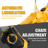 2IN1 Electric High Branch Hedge Trimmer Cordless Telescopic 12Inch Chain Saw Garden Power Tools For Dewalt 20V Battery Pin