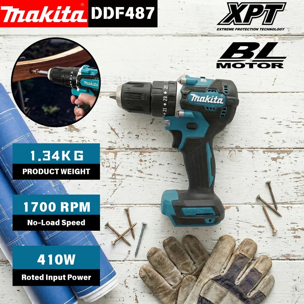 Makita DDF487 Cordless Brushless 18V Drill Driver 0-1700 RPM For Fixing Loose Chair Legs In Dining Room Furniture Repair