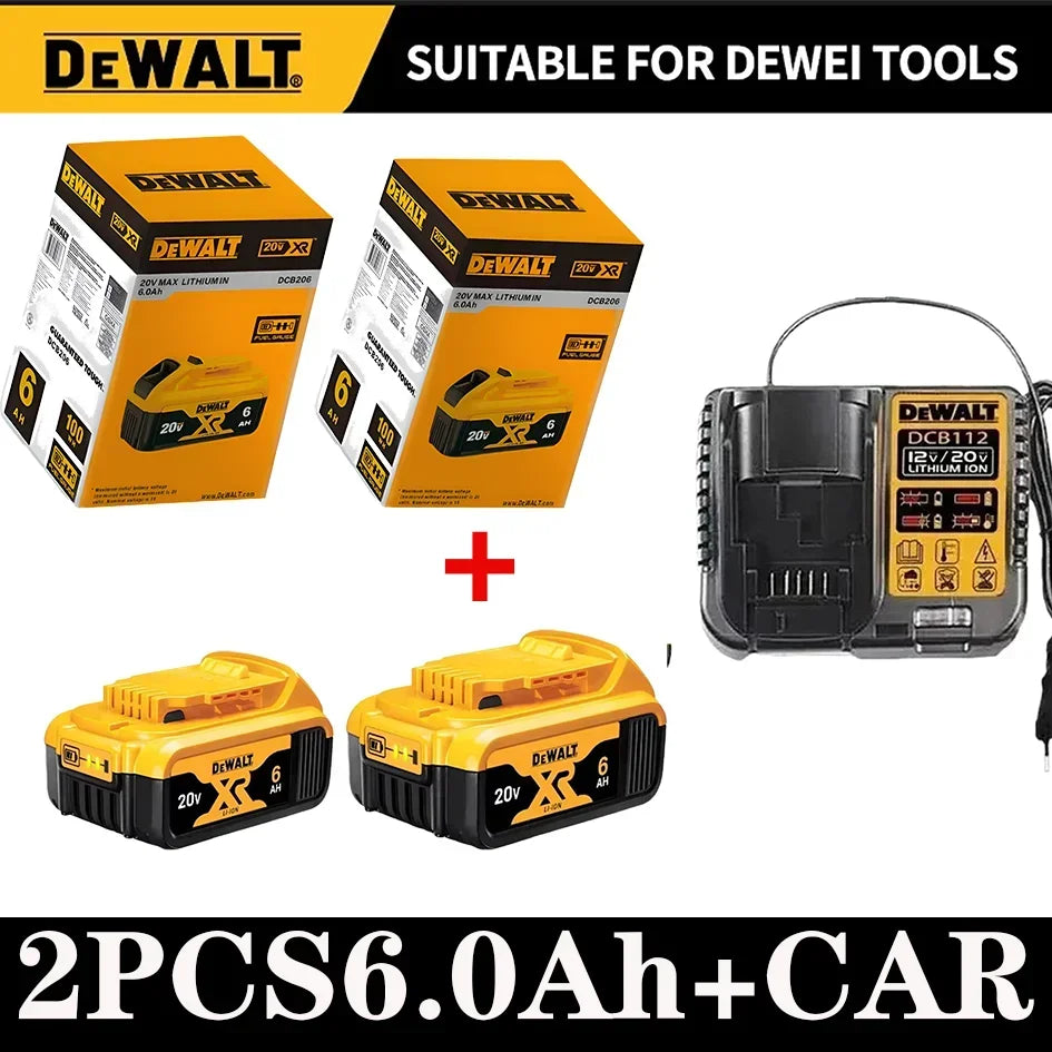 Dewalt 20V Battery 5AH 6AH 18V5.0AH Rechargeable Lithium Ion Battery, Dewalt DCB200 Power Tool Replacement Battery