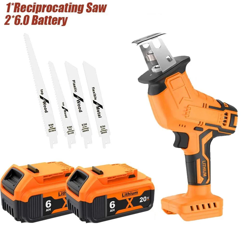 Cordless Reciprocating Saw For DEWALT DCB200 18V Battery Portable Electric Saw Wood Metal PVC Pipe Cutting Bandsaw Power Tool