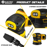 Electric Goddess 8000RPM Random Orbit Sander Home DIY Carpenter Strong Dust Collection Polisher For Dewalt 20V Battery Pin