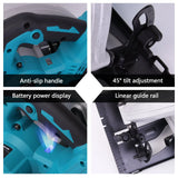 2026 New 4000W Brushless Circular Saw 185mm 11000RPM 0-45° Bevel Cutting Compatible with Makita 18V Battery Pin for Wood Tile