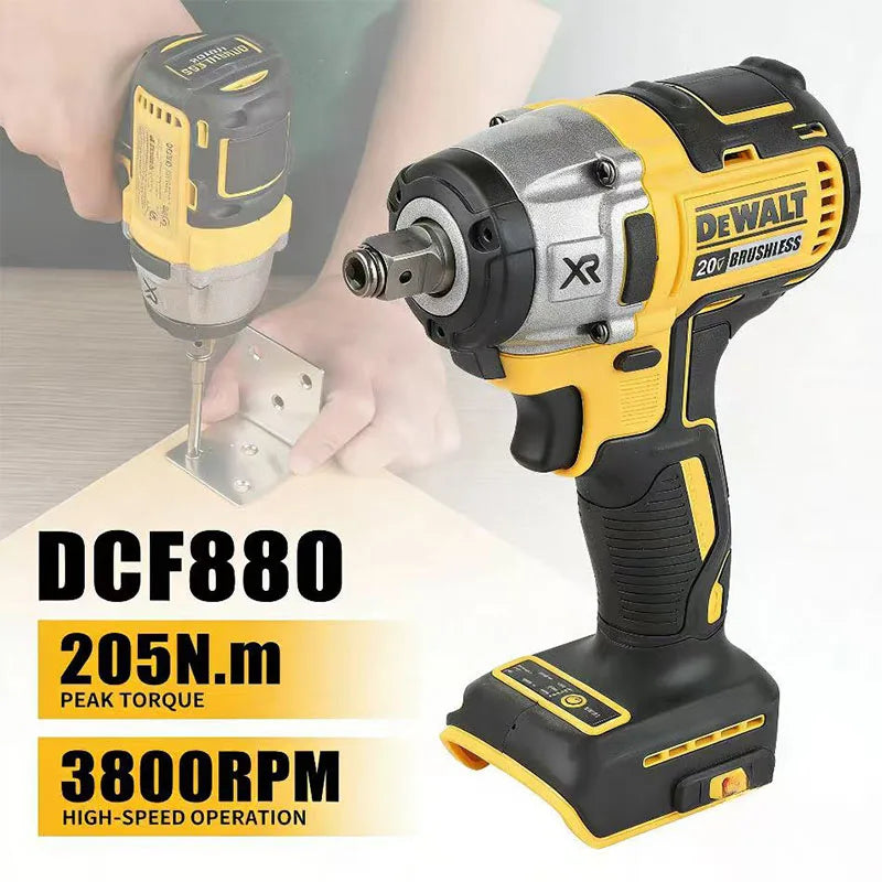DEWALT DCF880 20V MAX Brushless Cordless Impact Wrench Multifunctional Portable Wireless Power Tool with 205Nm of Torque