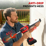 Cordless Caulking Gun Electric Silicone Gun Drip-Free Adhesive Sealant Gun Filling Sealing Power Tool for Milwaukee 18V Battery