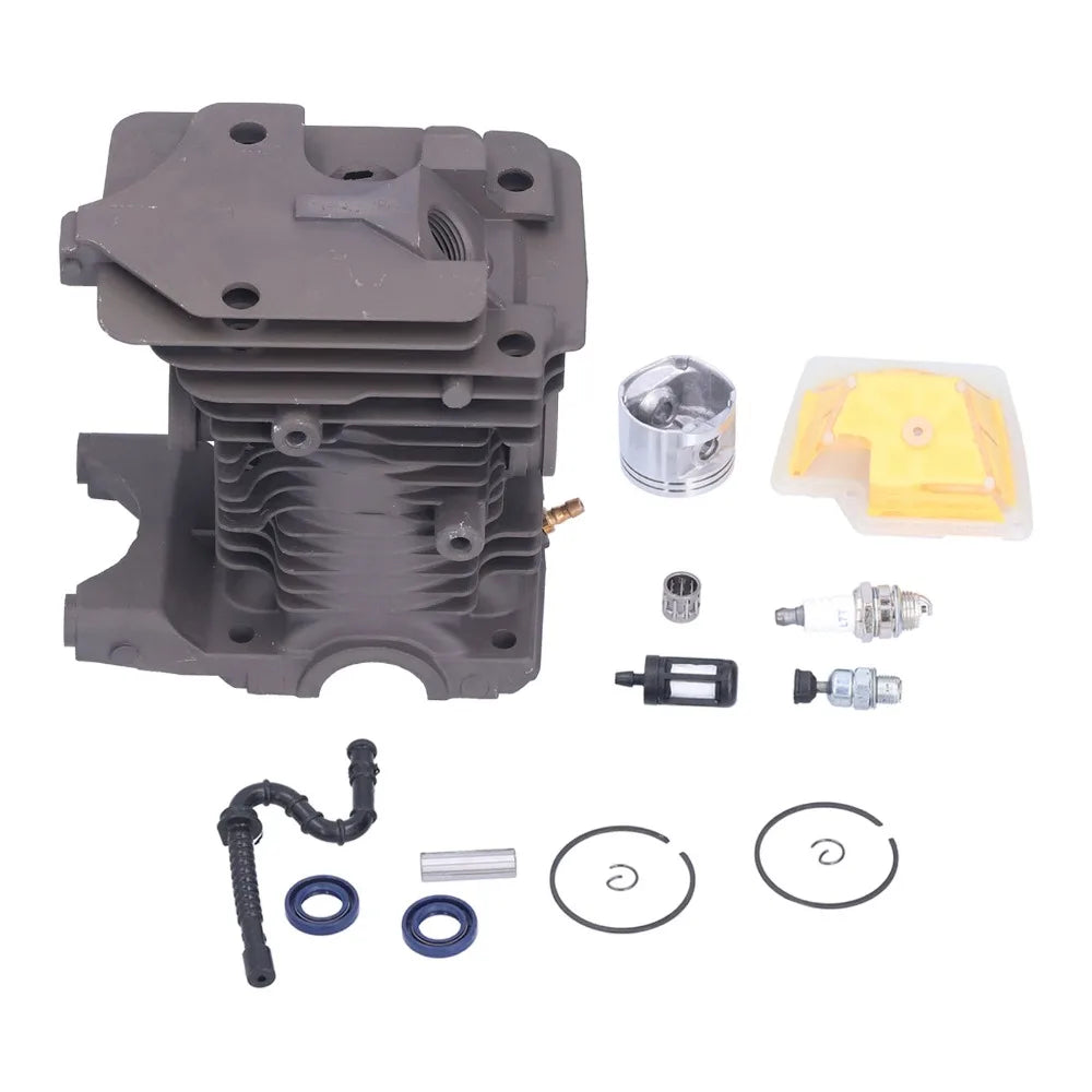 Grey Cylinder Piston Kit Compact Metal Pressure Relief Valve Set Easy to Install Engine Cylinder Kit for Stihl MS270 MS280