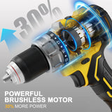 MELLIF 110N.M HIGH TORQUE IMPACT DRILL DRIVER, COMPATIBLE WITH DEWALT 20V MAX BATTERY (Battery Not Included)