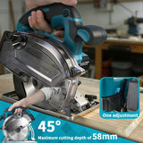 Electric Goddess 6in Brushless Cold Sawing Electric Circular Saw Cordless Metal Cutting Machine For Makita 18V Battery Pin
