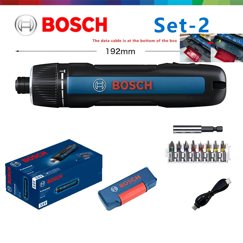 BOSCH GO 3 Cordless Screwdriver 3.6V Lithium-ion Battery Rechargeable Cordless Drill with Box Bosch GO3 Professional Tool