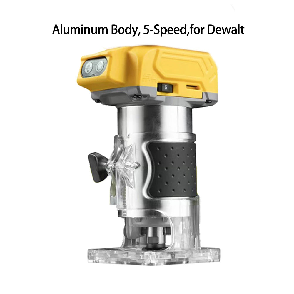 Brushless Electric Trimmer Woodworking Trimming Wood Router Milling Engraving Slotting Machine For Makita/Dewalt/Milwaukee 18V