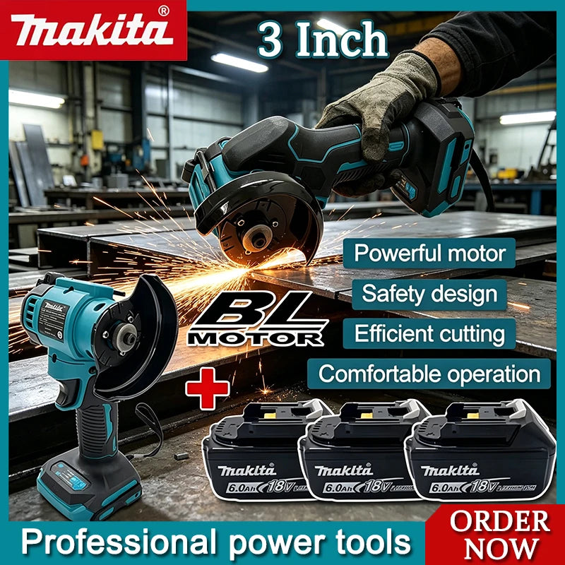Makita 3 Inch New Mini Angle Grinder Cordless 3 Inch Electirc CUT OFF Tool Cutting Circular Saw Power Tool for 18V Battery