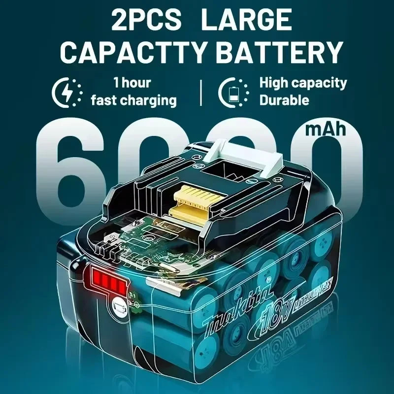 Makita Original Lithium Ion Rechargeable Battery 18V 6000mAh 18v Replacement Batteries BL1860 BL1830 BL1850 BL1860B. .