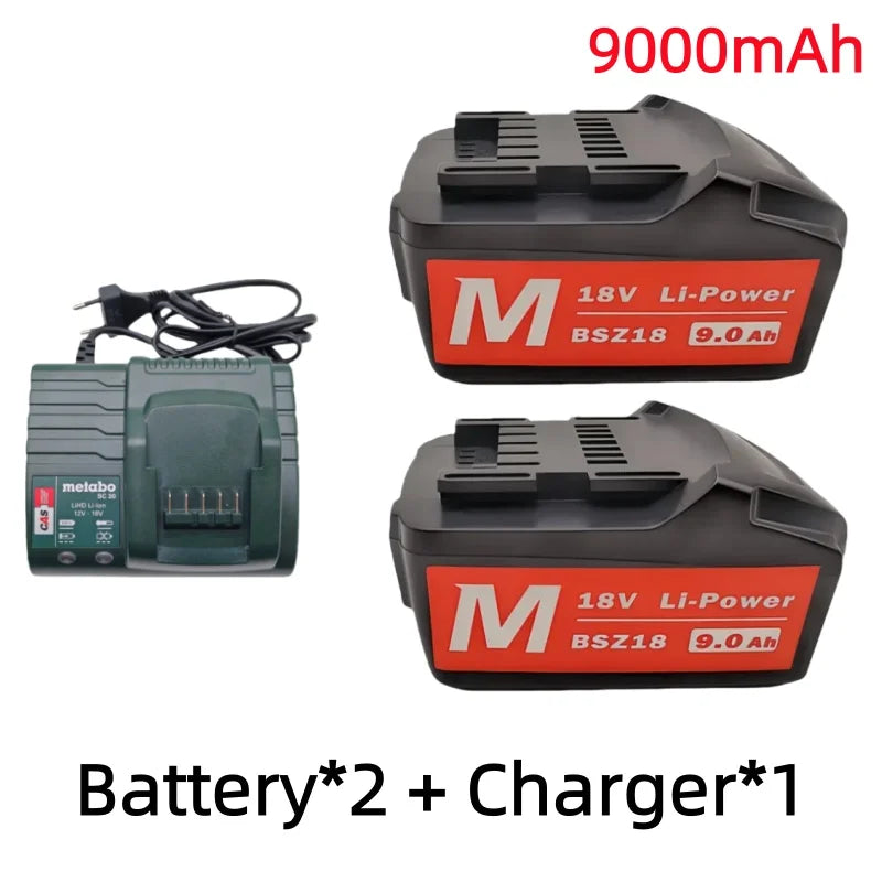 Brand New 18V 9000mAh Li-ion Rechargeable Battery lpega For Replacing Batteries Of Cordless Electric Tools BSZ18,with Charger