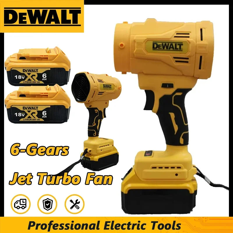 DeWalt Electric Turbo Blower Jet Fan Handheld Dust Blowing Brushless 200M/S Air Blower for Patio Cleaning Tool For 18V Battery