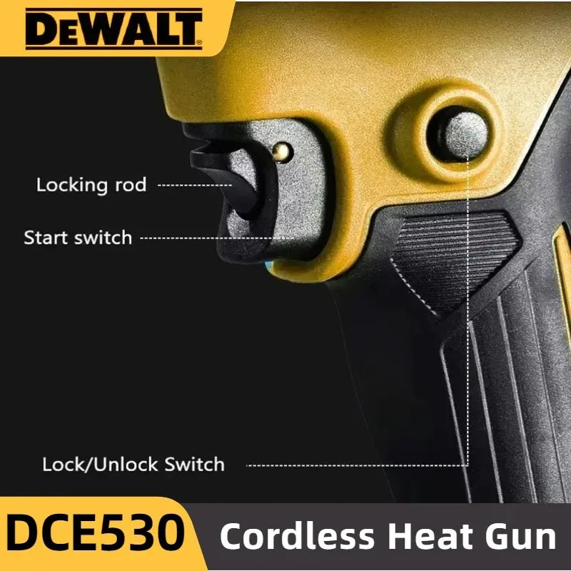 DEWALT DCE530 300W Cordless Heat Gun High Power Thermal Blower for Welding Heat Shrink Wrapping Compatible Tool