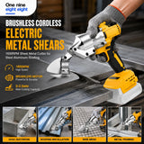 Cordless Brushless Metal Shears 1600RPM 2.5mm Cutting Thickness for Steel Aluminum Roofing Compatible with