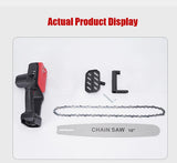 12/16 Inch Cordless Electric Chain Saw Brushless Motor 22000RPM Lithium Battery Powered For Tree Felling Woodworking Garden Tool
