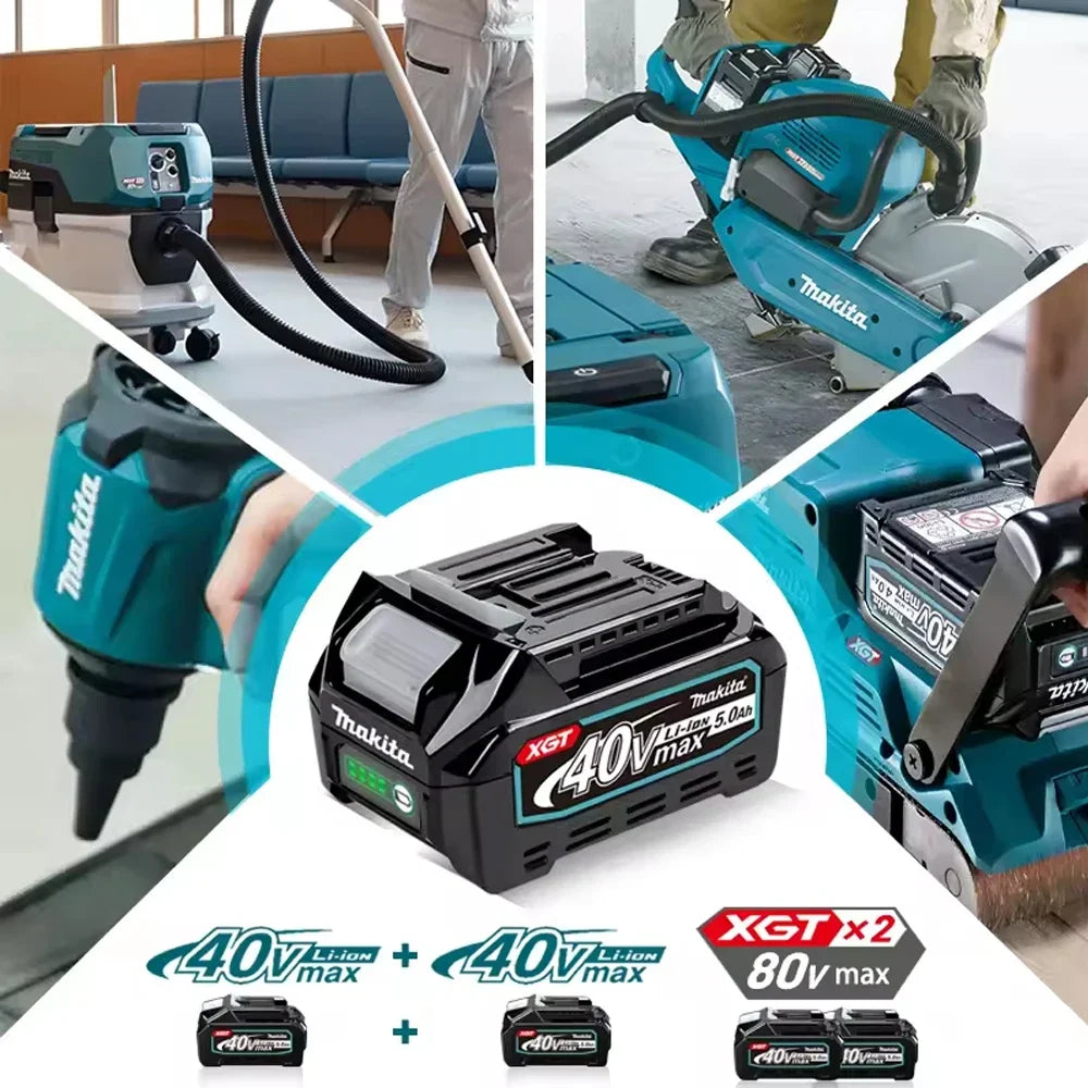 Makita XGT 40V Replacement Lithium‑Ion Battery 5.0Ah 21700 Cell Rechargeable Fit BL4020 BL4025 BL4050 BL4080 Cordless Tools