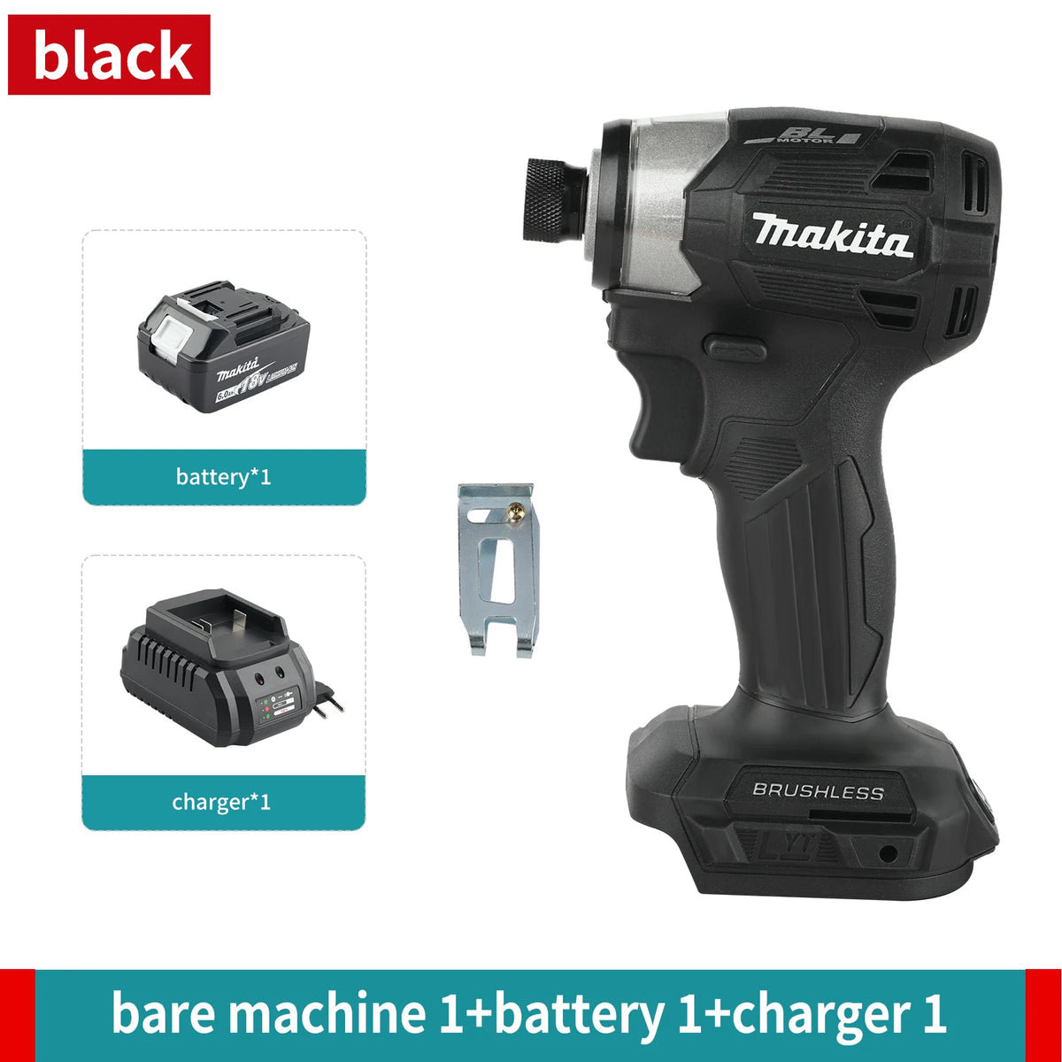 Makita Lithium Screwdriver New Dtd173 Impact Screwdriver Set Household Electric Screwdriver Electric Hand Drill(with battery)