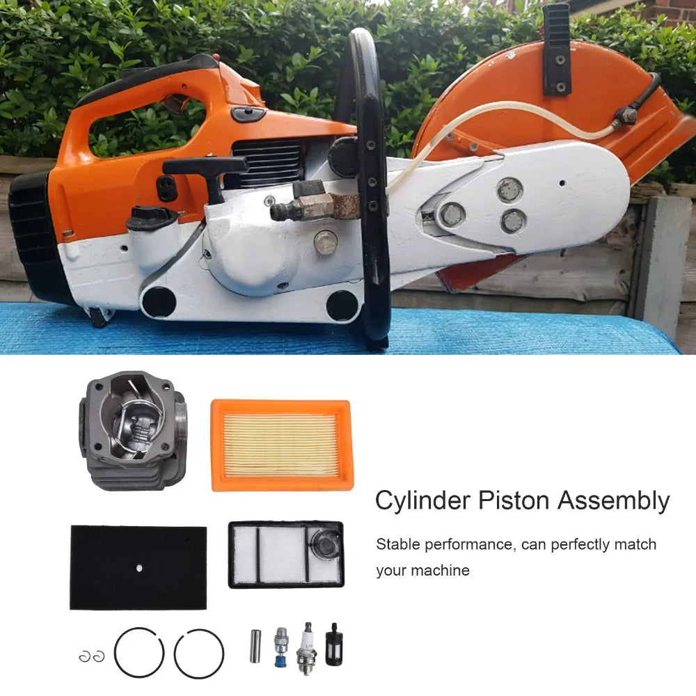 Durable Grey Cylinder Piston Kit Metal Compact Cylinder Kit Easy to Install Large Bore Piston Kit for Stihl TS400