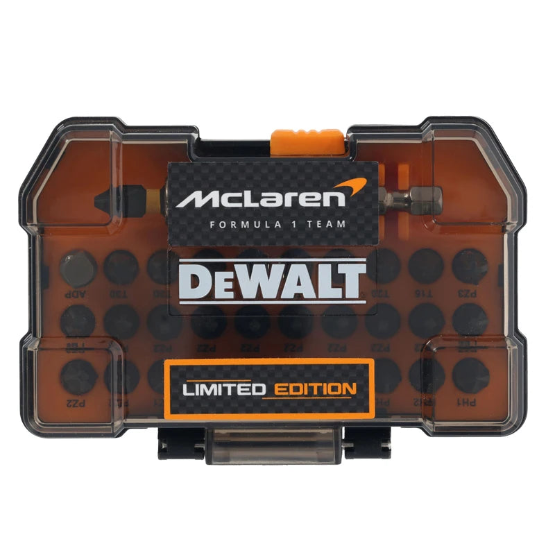 DEWALT DT70901T-QZ McLaren F1 Special Edition 32-Piece FLEXTORQ Screwdriving Set, Impact Ready Bits with Magnetic Bit Holder