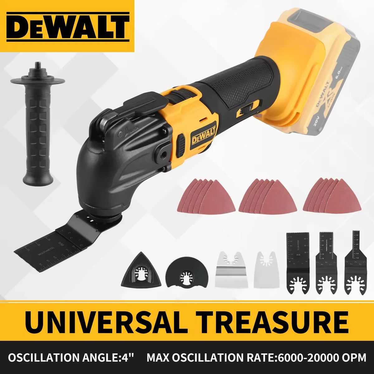 Dewalt 20V brushless quick release oscillating tool, multifunctional tool, renewable electric cutter for battery