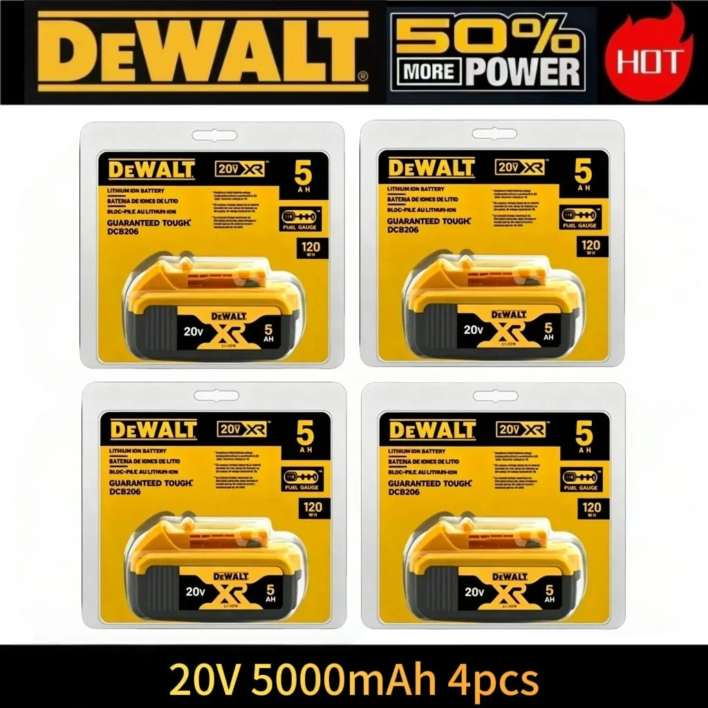 100% Genuine Dewalt 20V 6AH Battery, Rechargeable Lithium Ion Battery, Dewalt DCB200DCBL722/DCL050/DCF850Power Tool Replacement
