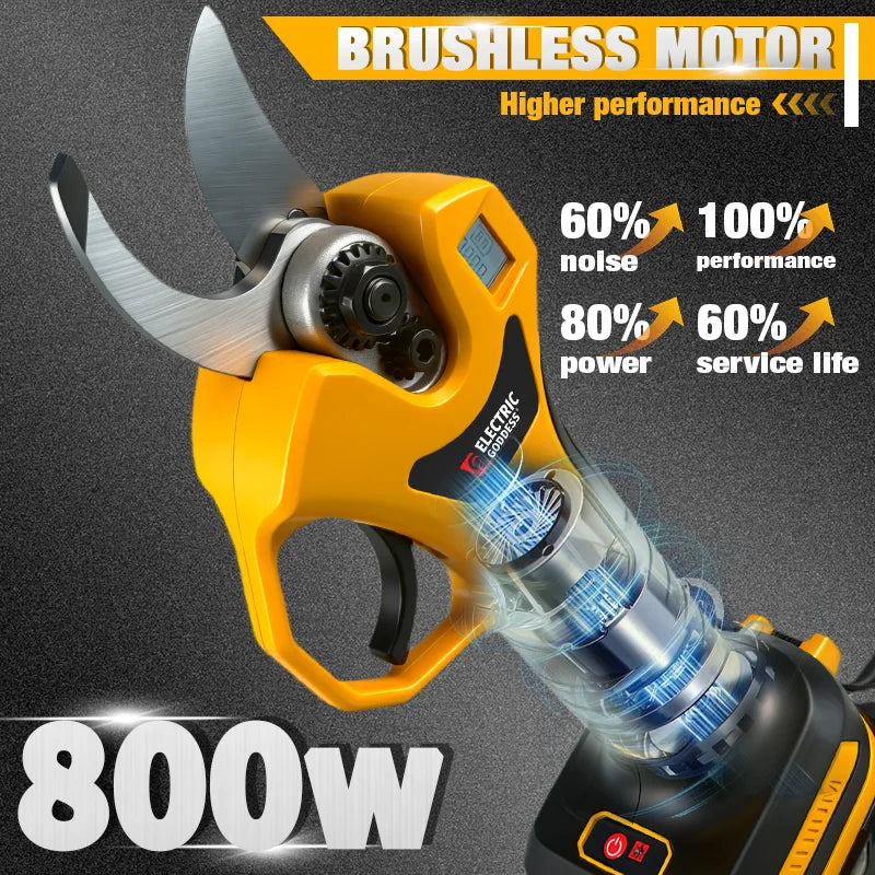 Brushless Electric Scissor Garden Trimmer 25mm Electric Pruning Shears Cutting Garden Power Tools for Makita 18V Battery Pins