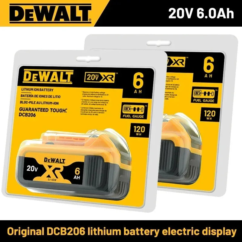 100% Genuine Dewalt 20V 6AH Battery, Rechargeable Lithium Ion Battery, Dewalt DCB200DCBL722/DCL050/DCF850Power Tool Replacement