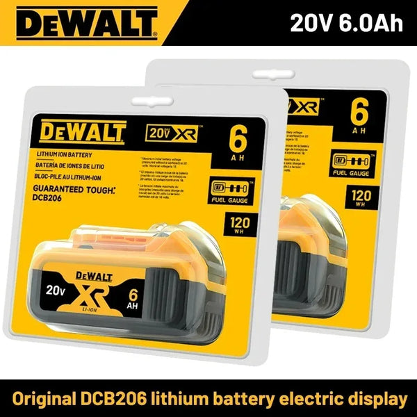 100% Genuine Dewalt 20V 6AH Battery, Rechargeable Lithium Ion Battery, Dewalt DCB200DCBL722/DCL050/DCF850Power Tool Replacement
