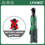 LYUWO 12V 3/8 rechargeable lithium battery wrench, stage construction, motorcycle maintenance, small household appliances.