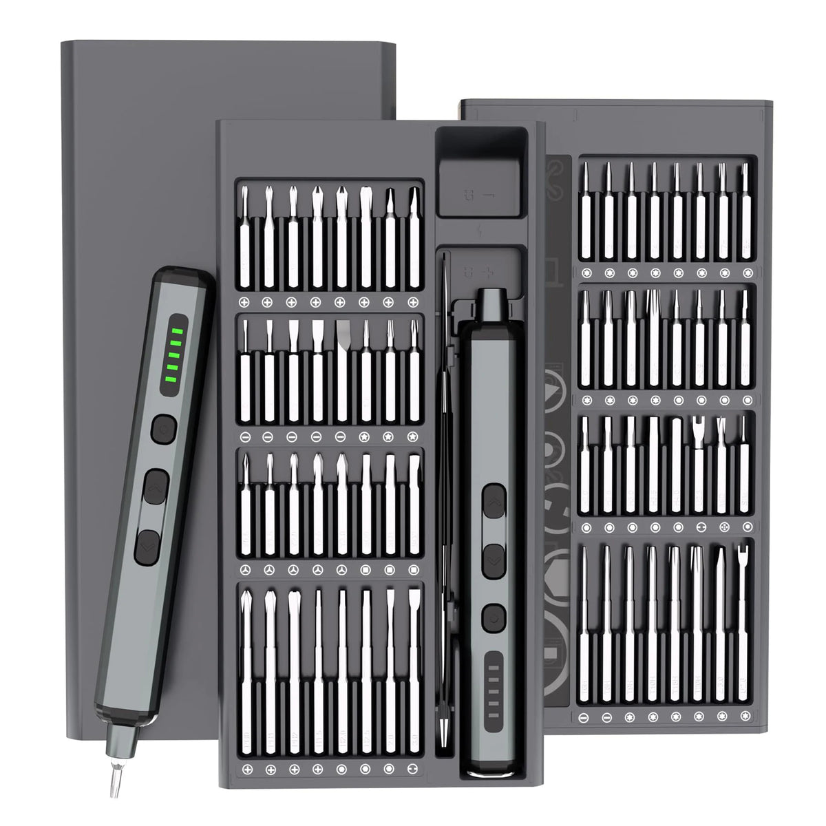 Mini Precision Electric Screwdriver Set 68 in 1 Power Repair Tool with 64 Magnetic Torx Phillips Drill Bits 5 Torque Settings