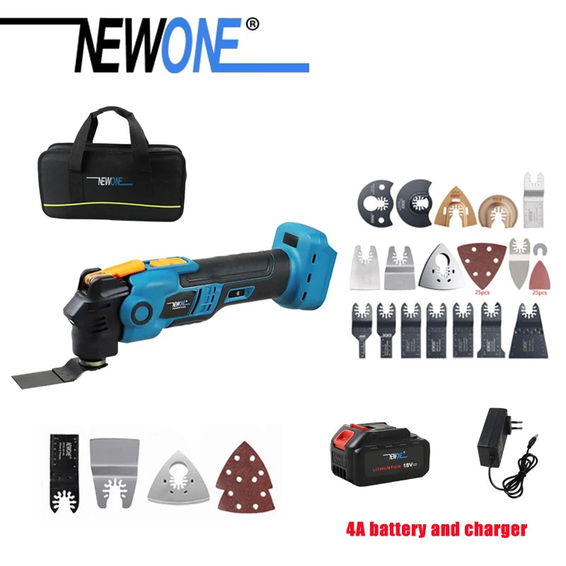 Newone Cordless Multifunction Tool Quickrelease Oscillating Tool Anti-Vibration Compatible for LXT 18V Renovator Trimmer
