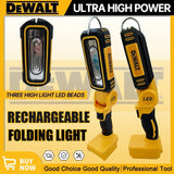 DEWALT 20V Lithium Battery 90 Degree Multifunctional Folding Work Light Portable Camping Light Emergency Flashlight Car Service