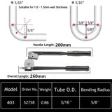 US RIDGID 400 Series Manual Stainless Steel Copper-Iron Pipe Bender 0-10mm